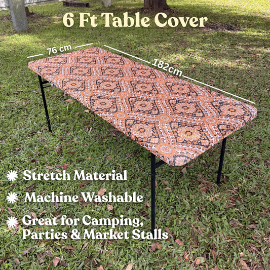 Wildfire Blooms 6ft Stretch Camping Table Cover