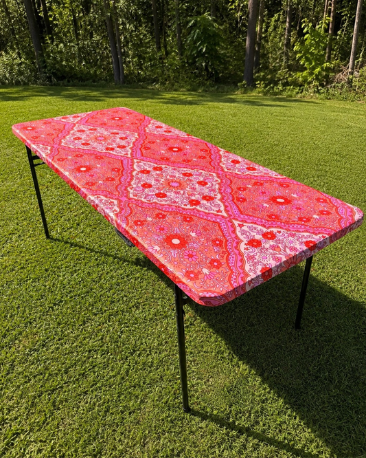 6 Ft Rosita Stretch Camping Table Cover