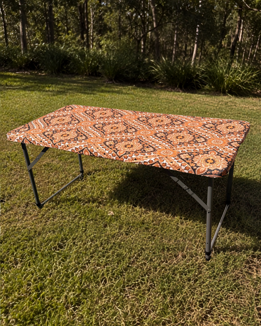 4ft Wildfire Blooms Stretch Camping Table Cover