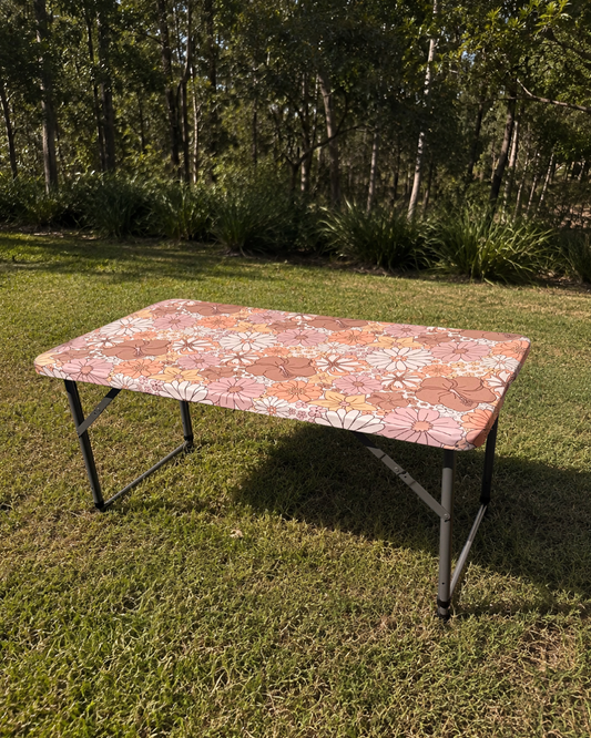 4ft Bare Boho Stretch Camping Table Cover
