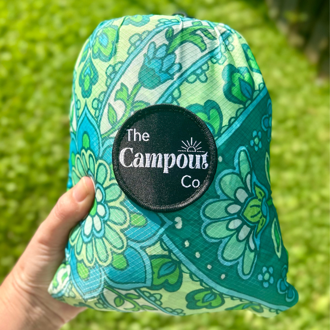 Seafoam Blooms Double Camping Hammock