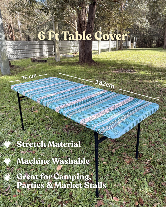 6ft Laguna Stretch Camping Table Cover