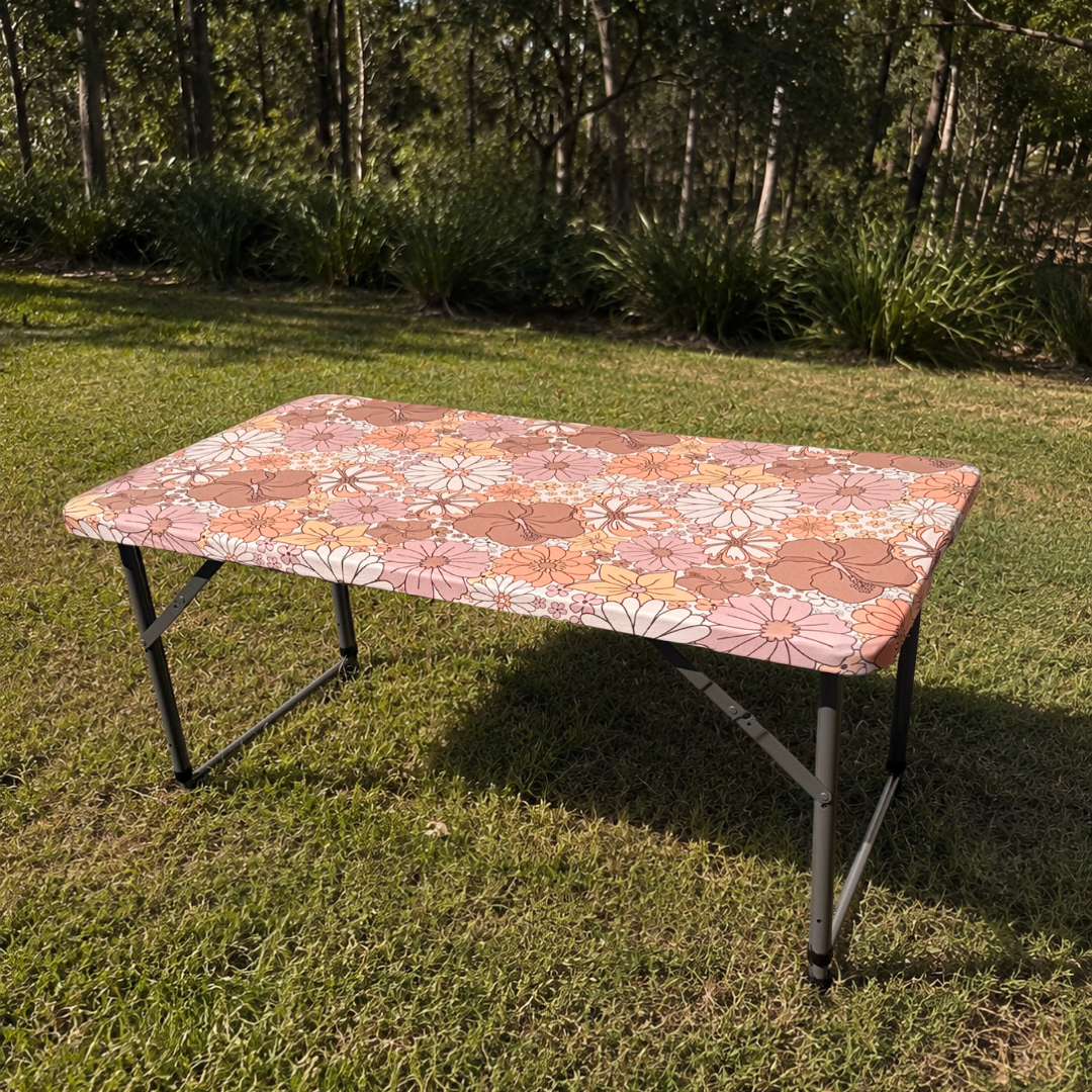 4ft Bare Boho Stretch Camping Table Cover