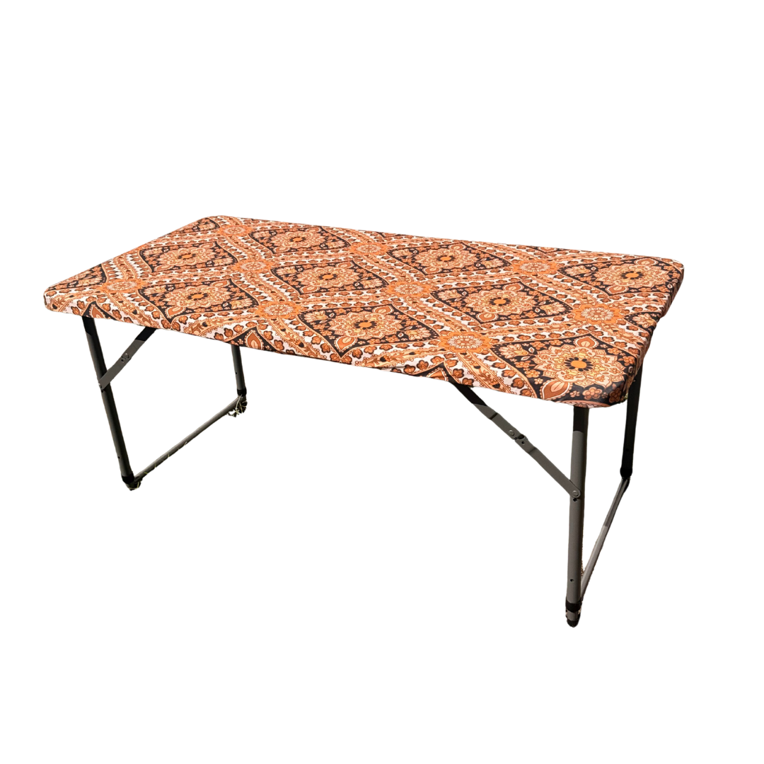 4ft Wildfire Blooms Stretch Camping Table Cover