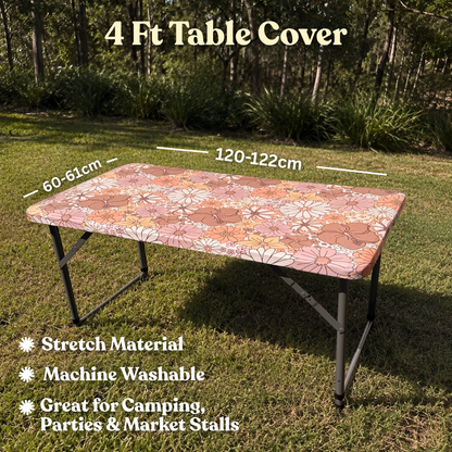 4ft Bare Boho Stretch Camping Table Cover