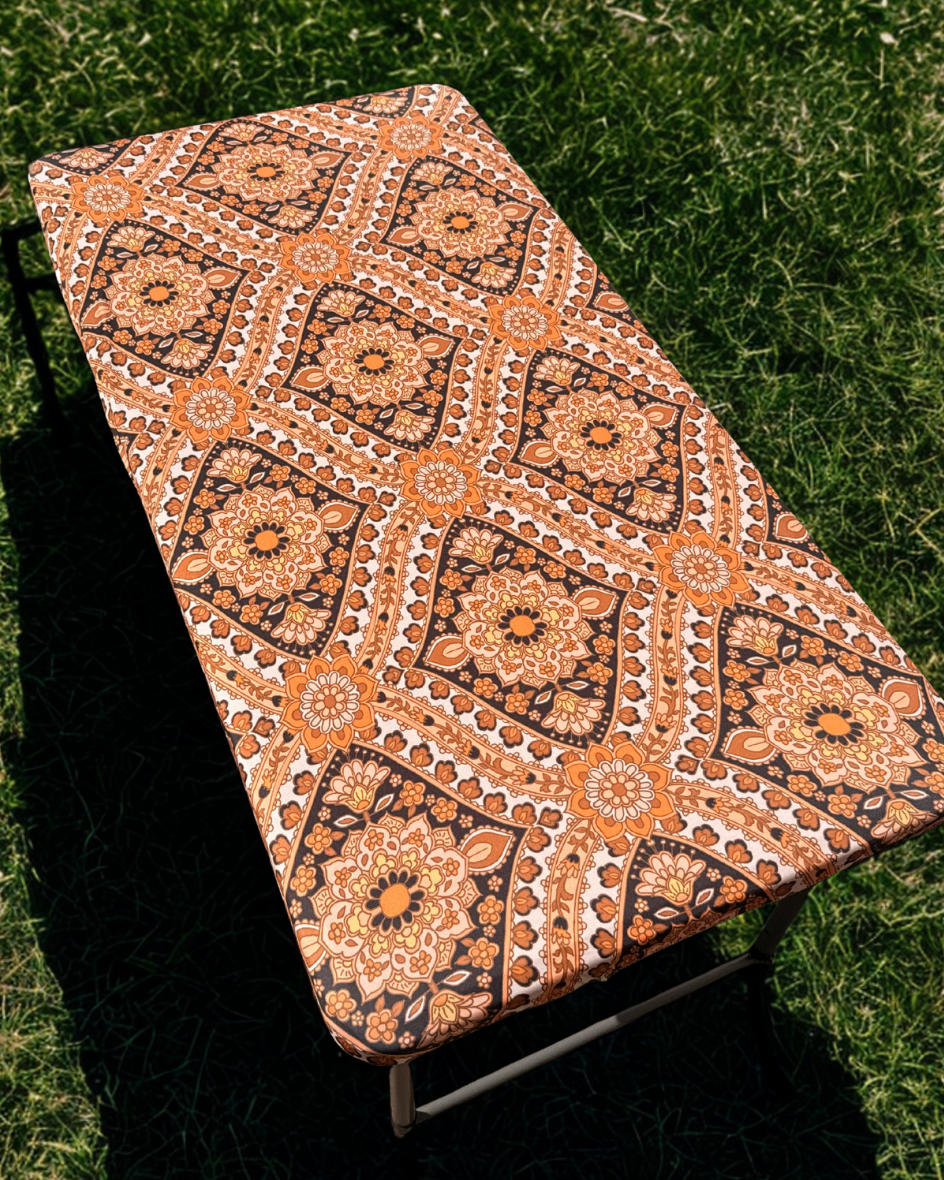 4ft Wildfire Blooms Stretch Camping Table Cover