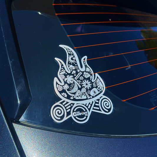 Campfire Clear Vinyl Sticker