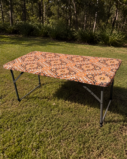 4ft Wildfire Blooms Stretch Camping Table Cover
