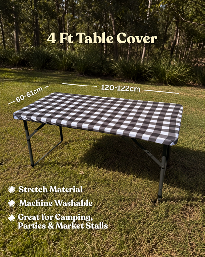 Noir Stretch Camping Table Cover