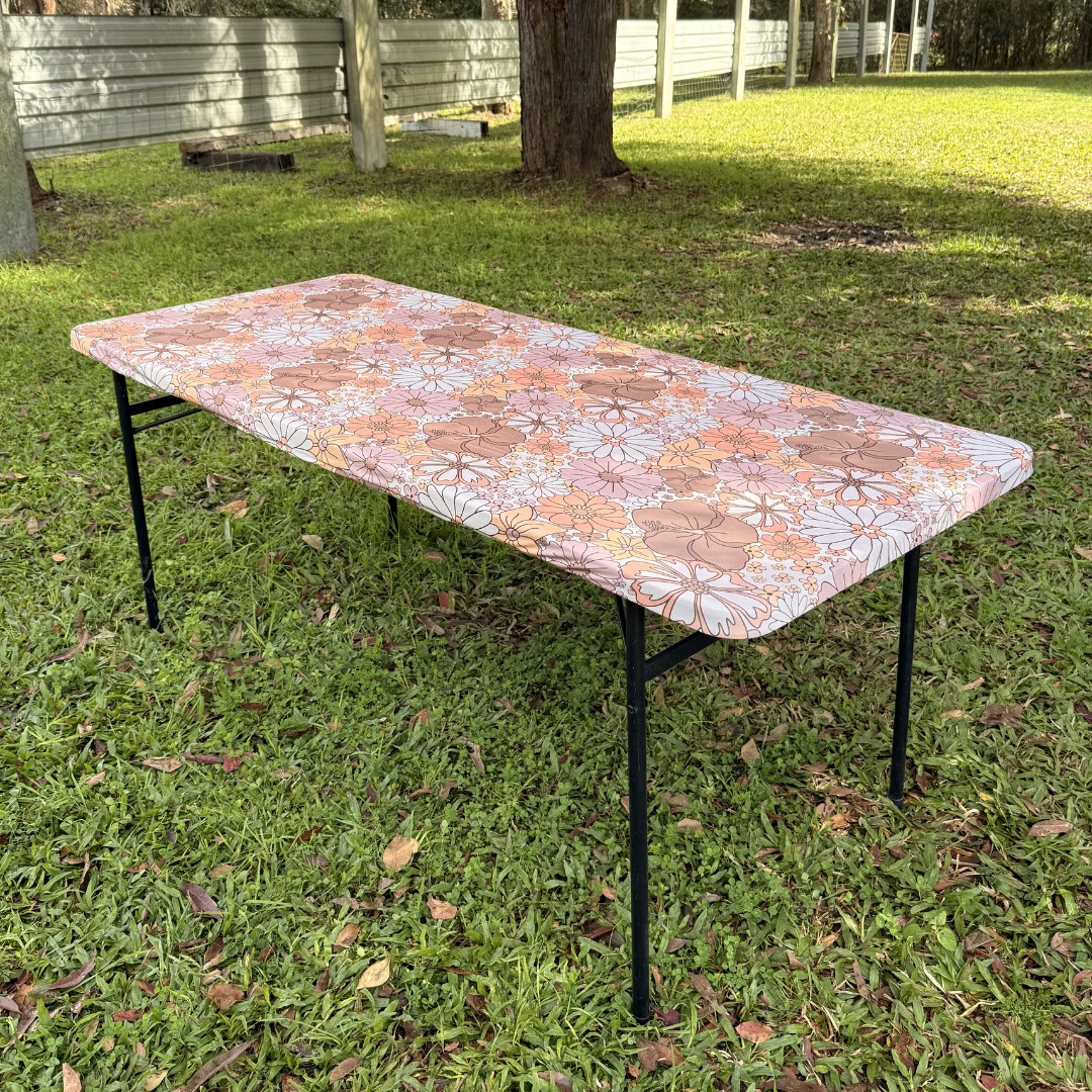 Bare Boho 6ft Stretch Camping Table Cover