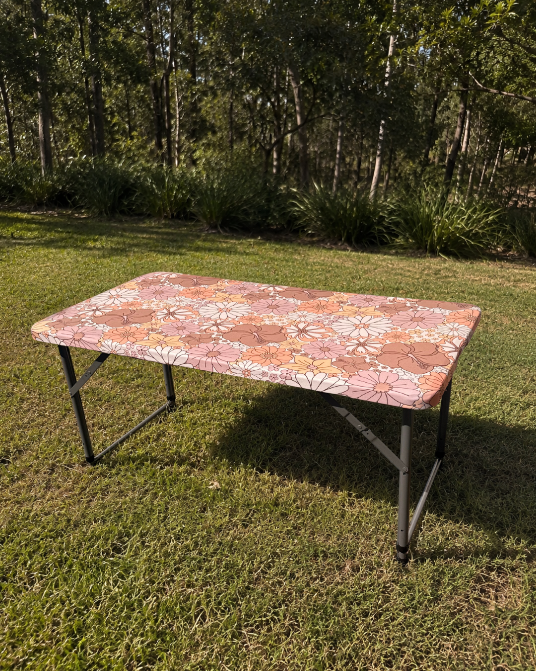 4ft Bare Boho Stretch Camping Table Cover