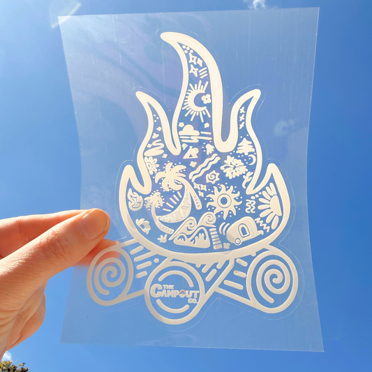 Campfire Clear Vinyl Sticker