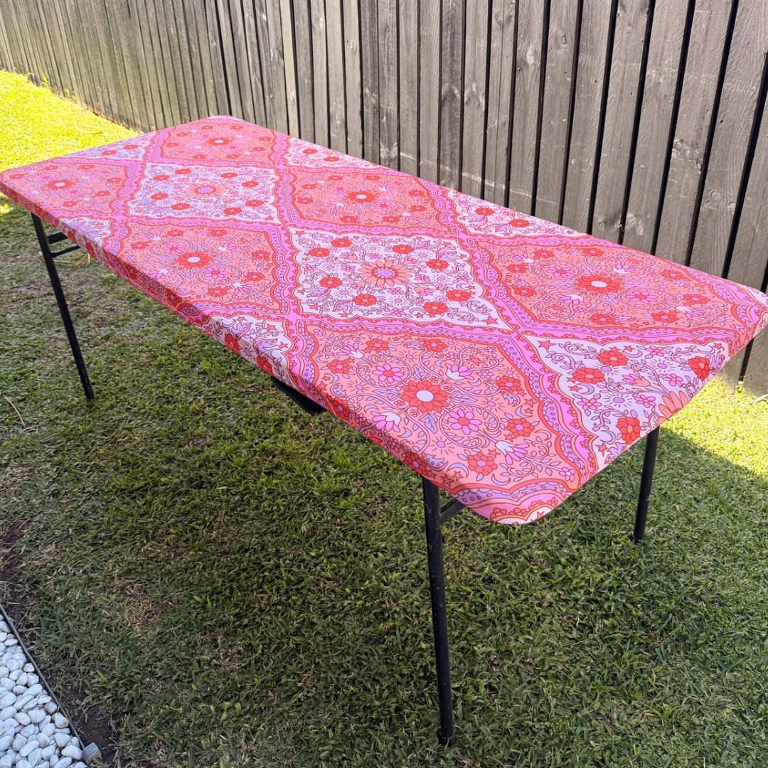 6 Ft Rosita Stretch Camping Table Cover